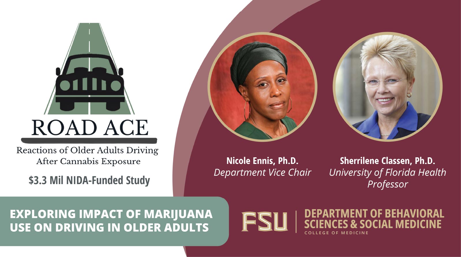 Ennis & Classen Receive NIDA Grant to Study Medical Marijuana, Opioid Use & Driving in Older Adults