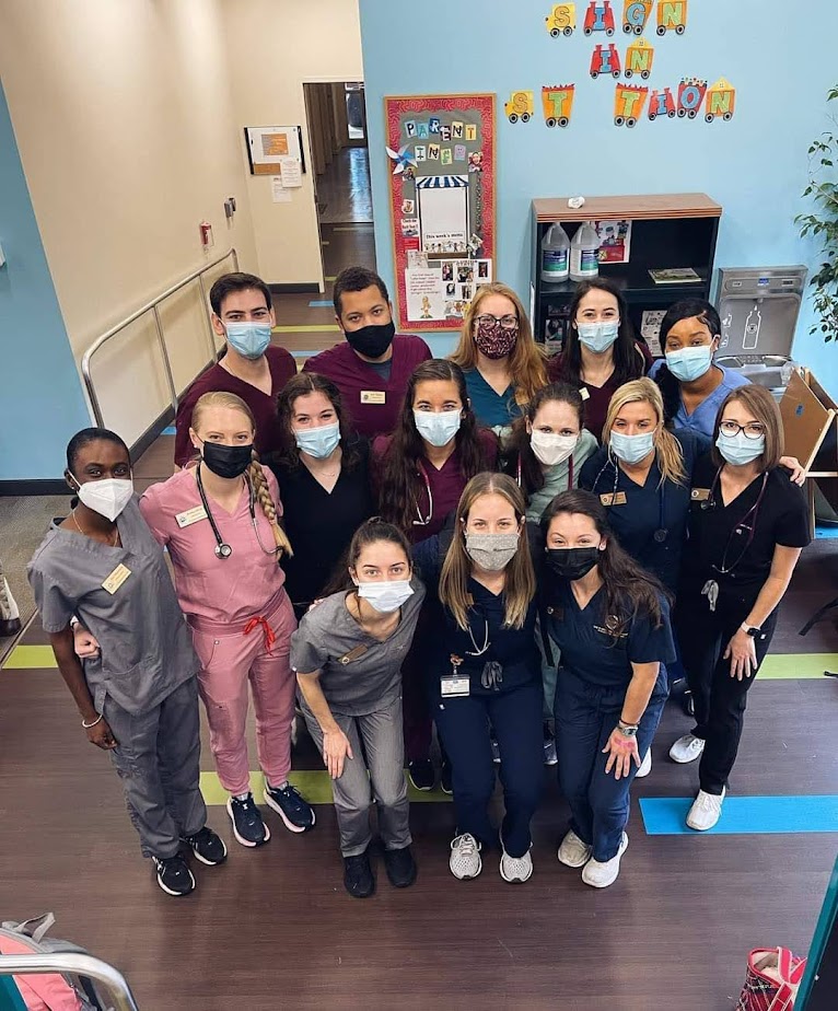 Group of students at Teddy Bear Clinic