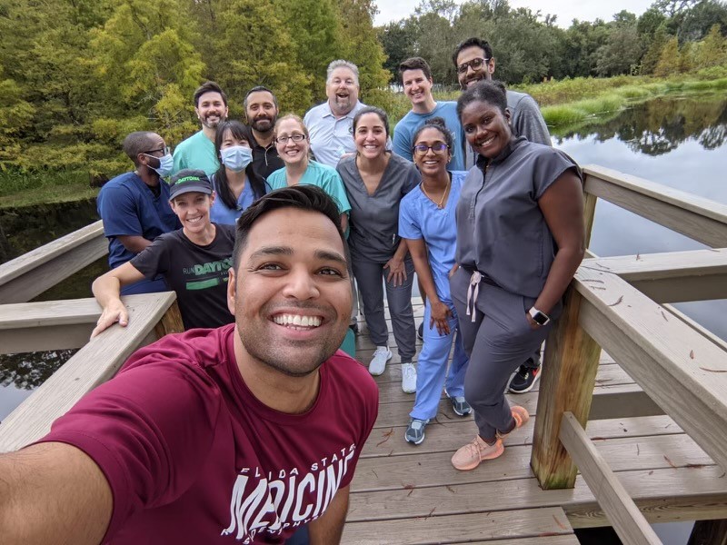 residents go hiking