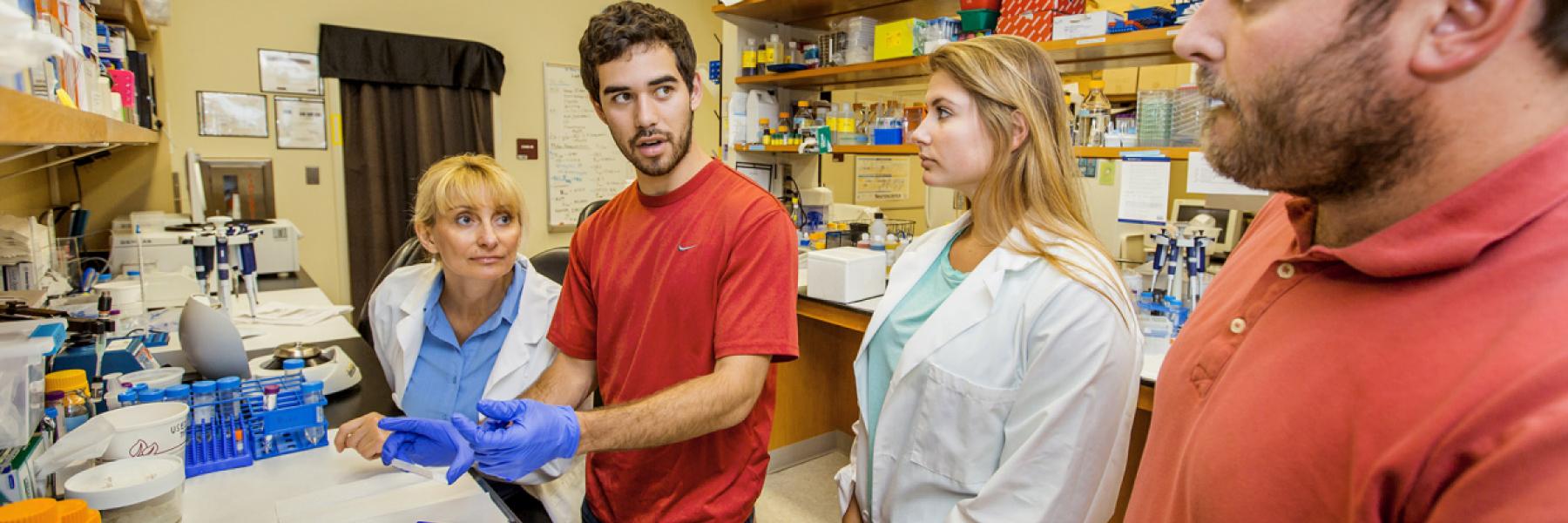 Students in a lab