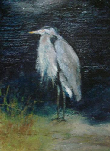 Heron in the Morning by Nancy Swords