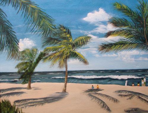 Windy Day at the Beach by Nancy Smith
