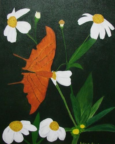 Flower and Butterfly by Carmen I. Burton