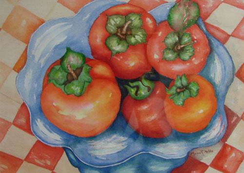 Bowl of Persimmons by Marina R. Haldas
