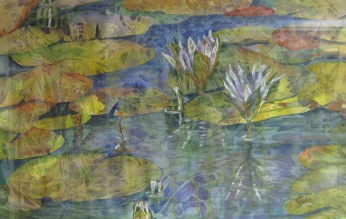 Batik Lilies by Gale Poteat