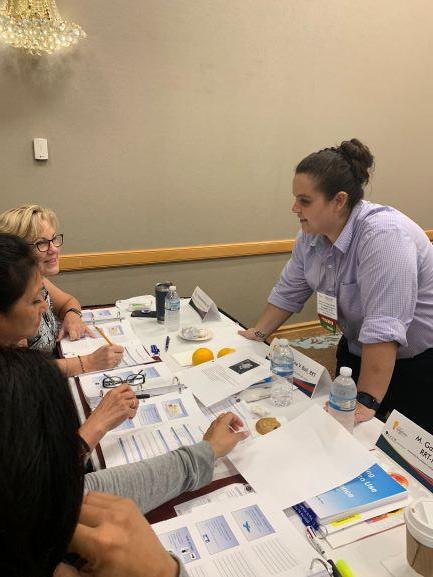 Rebecca Carter working with participants