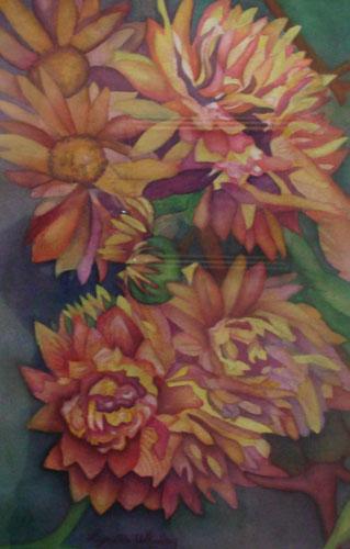 Dazzling Dahlias by Lynette Whaley