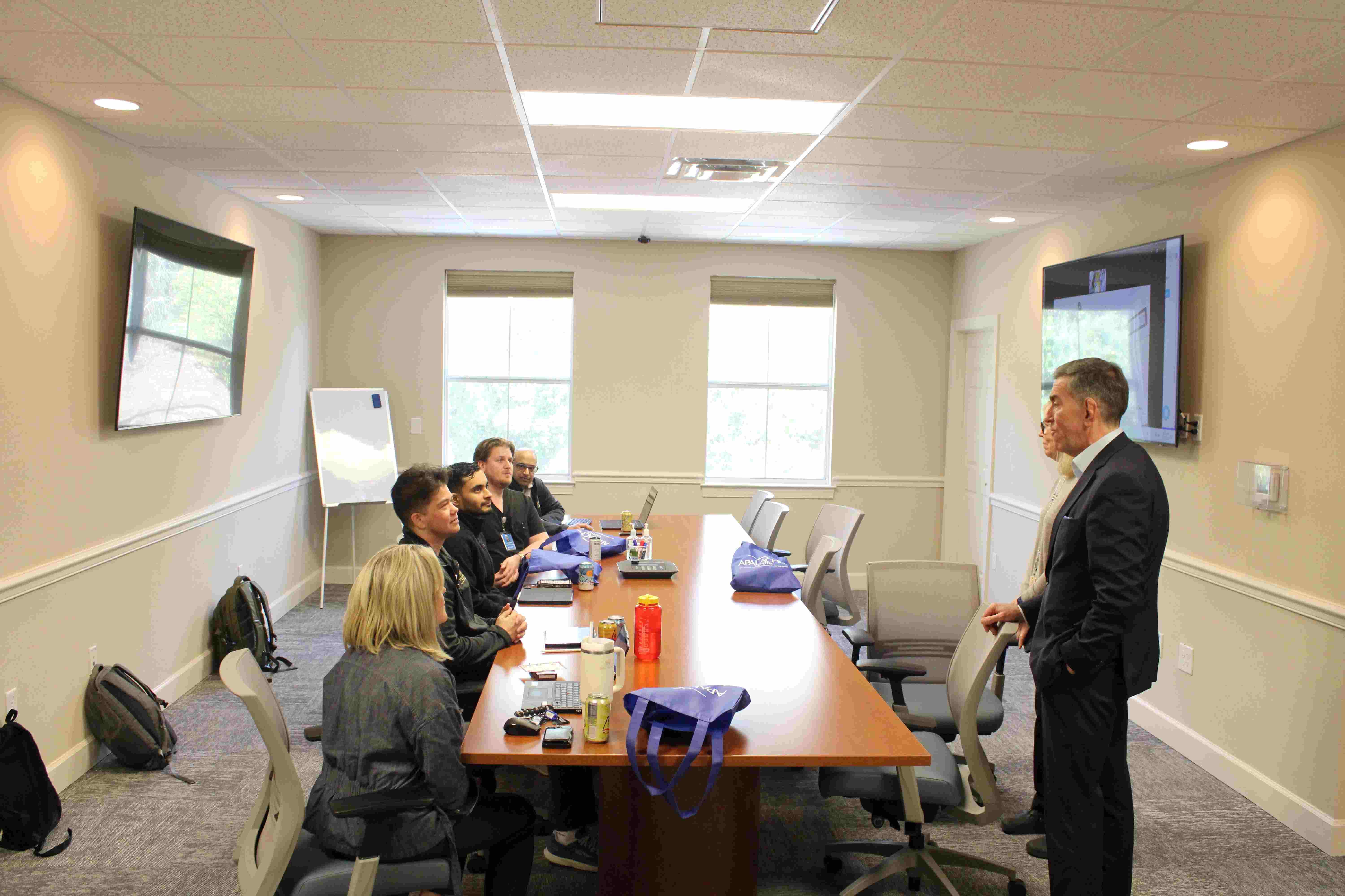 Sue Conger (COO) and Dr. Jay Reeve (CEO) speaking to our group 