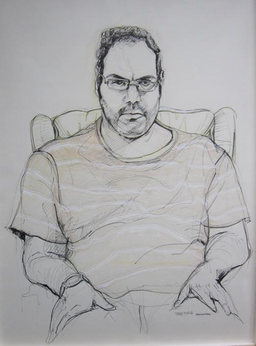 Man In The Striped Shirt by Maria Balingit