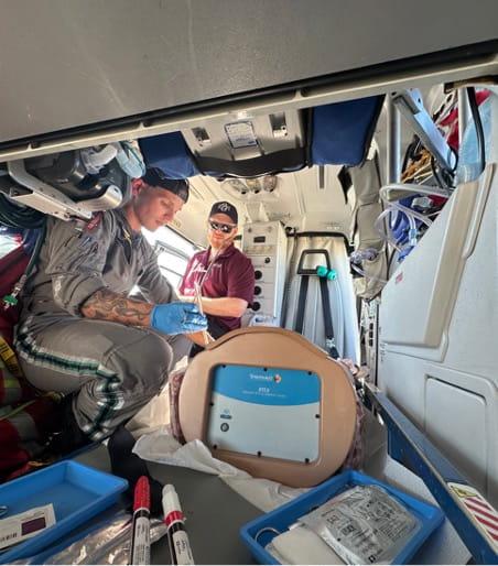 Fellows training in emergency care in a hospital