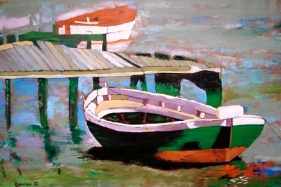 Green Boat by Carmen Burton