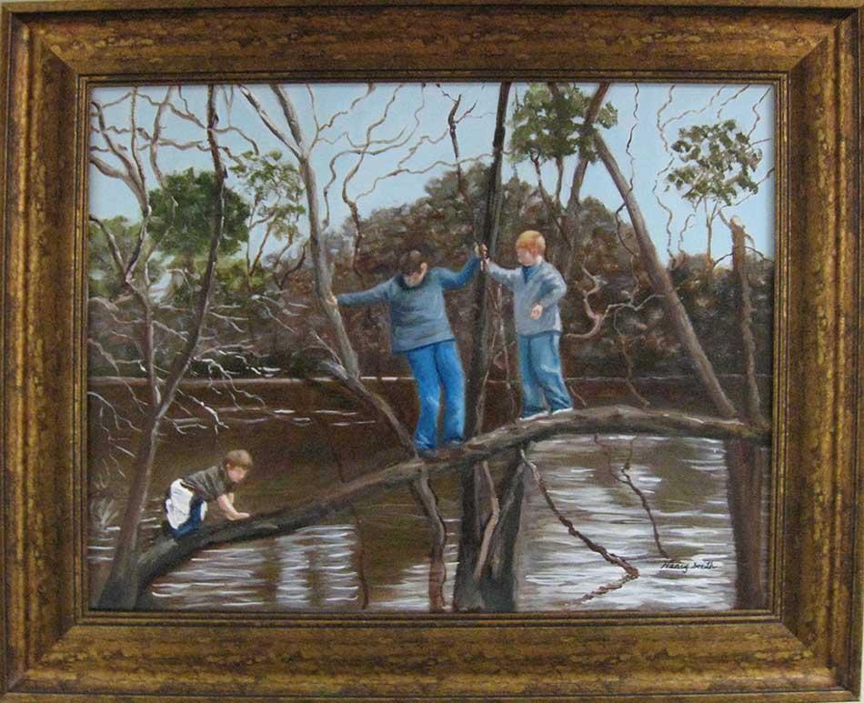 Boys Playing by Nancy Smith