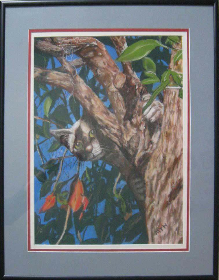 Cat in Tree with Big Eyes by Margaret Hamilton