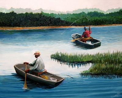 Jus' Fishin' by Charles Hazelip