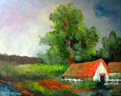 Country Hut by Sandy DeLopez