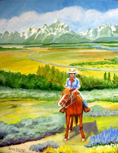 Teton Rider by Sandy DeLopez