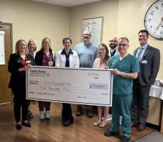 Santa Rosa Medical Center Donation. Randi Cromer, FSU Development Officer   Cindy Drummond, FSU Community Board Member   Genevieve Hinks, DO  Emily Fletcher, MD  Melissa Mekesa, MD  Badr Sultan, MD     Back row:  Reese Benoit, MD  Tucker Retherford, MD  Mike Nordness, CEO