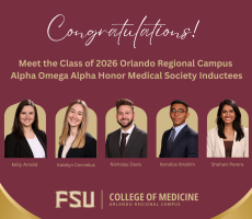 The five members of the Orlando Classes AOA inductees of the Class of 2026