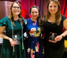 Congratulations! PA Class of 2023 graduates, Director’s Award winners Michaela Manias and Karen Post, pictured here with Cassandra Yusz. These two amazing students were featured in spotlight articles!