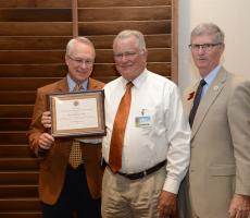 Dr. Robinson with Dr. Berg and Dean Fogarty