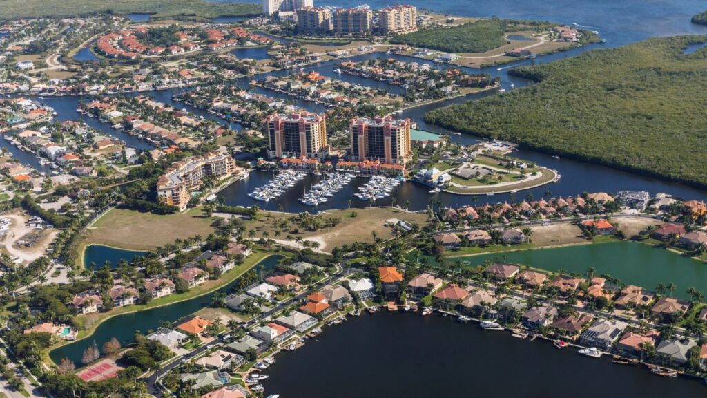 Sky view over Cape Coral