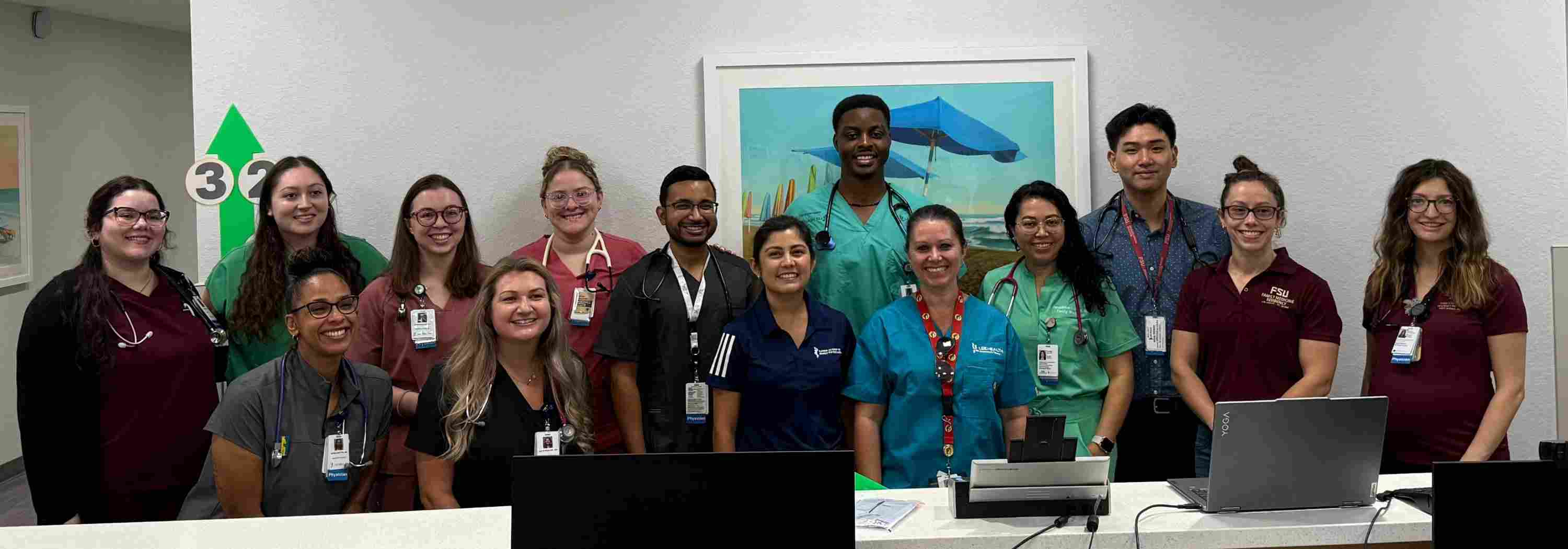 Group photo of 14 FSU residents