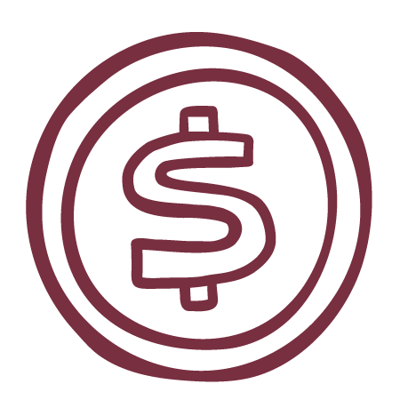 Clip art of dollar sign within two circles