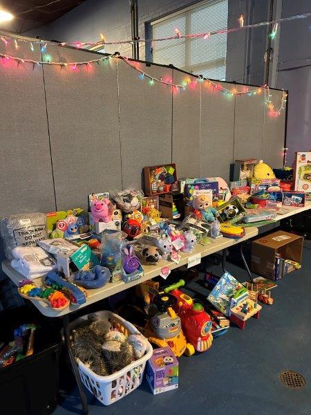 Lots of toys and clothing were donated.