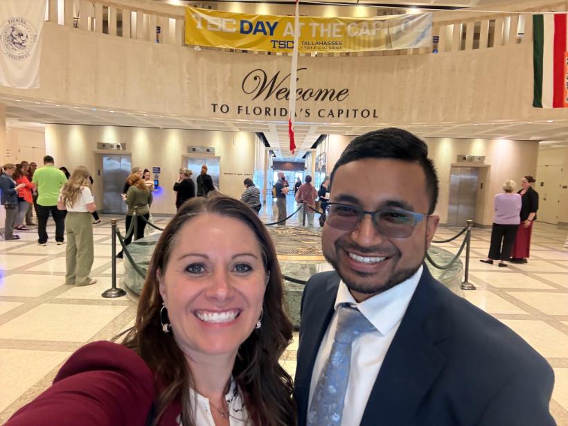 Dr. Cavanagh and an associate visit the Florida State Capitol
