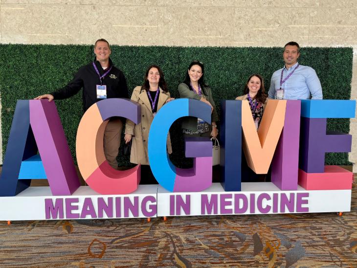 Five residents at the Accreditation Council for Graduate Medical Education (ACGIVE) conference
