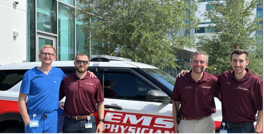EMS team by SUV