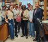 Dean Alma Littles, M.D. and Xian Jin Xie, Ph.D., senior associate dean for research and graduate programs pictured with Pintolab
